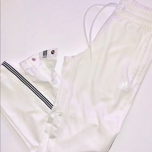 White adidas track pants size xs